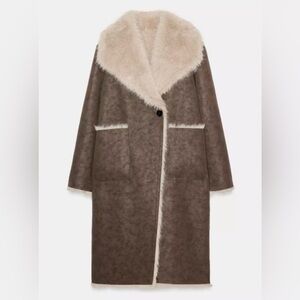 Zara Reversible Faux Fur Double Faced Coat (Brand New with tags)